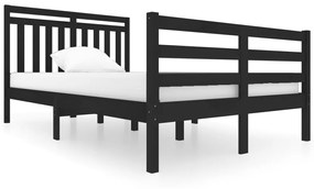 3100653 vidaXL Cadru de pat, negru, 120x200 cm, lemn masiv