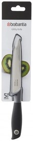 Cuțit Brabantia Tasty+ 1001165, 13.3 cm, Oțel călit, Rezistent la zgârieturi și coroziune, Gri închis