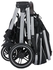 Carucior nou nascuti 2 in 1 NOVOKIDS™ H3100 series, Cu geanta bebe, Cadru Aluminiu, Amortizoare, Roti din cauciuc plin AVE, Landou, Spatar reglabil 3