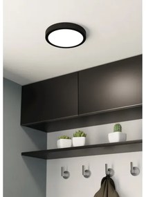 Eglo 900653 - Plafonieră LED pentru baie FUEVA, 17W/230V, neagră, IP44