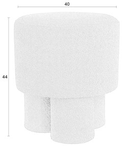 Taburet cărămiziu cu tapițerie din țesătură bouclé Marcos – White Label