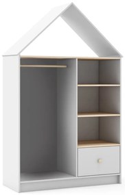 Șifonier pentru copii alb 110x180 cm Estefania – Marckeric
