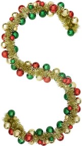 vidaXL Ghirlandă cu Bile de Crăciun Multicolour 186 cm Polistiren