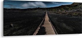 Tablou drumul de lemn în amurg (120x50 cm)
