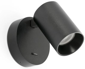 Aplica de perete cu spot directonabil STAN negru