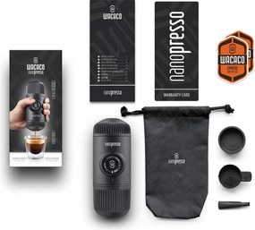 Aparat de cafea portabil Wacaco Nanopresso (negru) + carcasă moale
