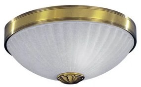 Plafoniera clasic design italian din alama, sticla 3022 RA-PL. 3022/2
