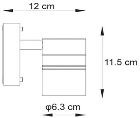 Lucide 14867/05/12 - Aplică perete exterior LED ARNE-LED 1xGU10/5W/230V