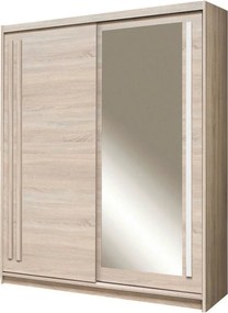 Dulap EFFECT, stejar sonoma, PAL melaminat, cu 2 usi, 175x59x215 cm