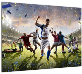 Tablou pe sticlă - Fotbal (70x50 cm)
