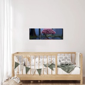 Tablou - Noapte magică (cu ceas) (90x30 cm)