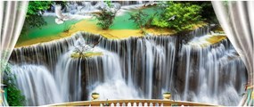 Tablou - Privire la cascade magice (120x50 cm)