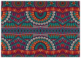 Tablou pe sticlă cu bastracție ornamentală (70x50 cm)