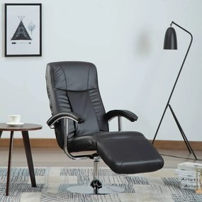 vidaXL Fotoliu TV, negru, piele ecologică