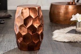 Masuta auxiliara design unicat Organic Orient 30cm, cupru