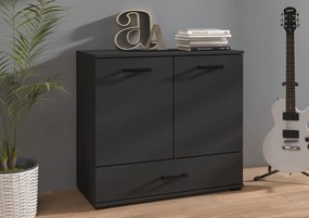 Comodă Frazio – 90x40x83 cm – Negru – Frazio Bufet 90 – Varianta 2