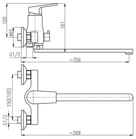 RAV Slezák COLORADO CO153.5 - baterie de cadă, crom lucios