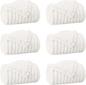 vidaXL Pături de aruncat 6 pcs Alb 240 x 220 cm Molton