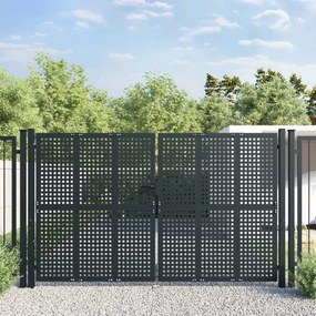 vidaXL Poartă de grădină, antracit, 300x175 cm, oțel