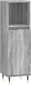vidaXL Dulap de baie, gri sonoma, 30x30x100 cm, lemn prelucrat