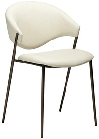 Scaun de dining fildeș din imitație de piele Zone – DAN-FORM Denmark