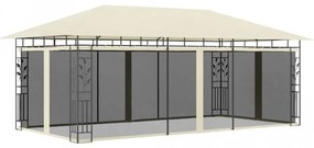 Pavilion cu plasă anti-țânțari, crem, 6 x 3 x 2,73 m