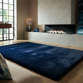 Blană albastru-închis sintetică 120x170 cm Ivy Luxury Fur – Flair Rugs