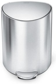 Simplehuman Coș de gunoi cu pedală 6 l,semicircular, oțel inoxidabil mat, plastic