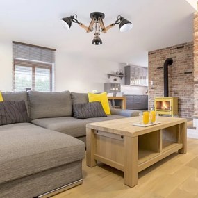 Rabalux 2724 - Lustră aplicată AKSEL 3xE14/15W/230V negru