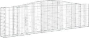 vidaXL Coș gabion arcuit 400x30x100/120 cm fier galvanizat