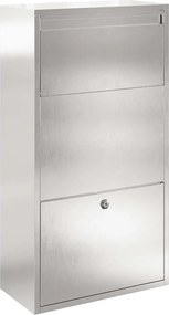 vidaXL Cutie pentru colet Argintiu 44 x 22 x 82 cm Oţel inoxidabil