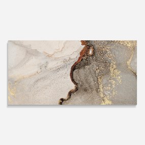 Panou Sticla Bucatarie, 60x150cm, Protectie aragaz, Antistropi, Termorezistent, Abstracte, Marble, Grey Gold Marble Gigapixel Art Scale 0_50x