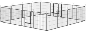PawHut Parc pentru pui, 16 piese, parc pliabil pentru pui cu ușă pentru câini mici și medii, 3,2 x 3,2 x 0,8 m, Gri | Aosom Romania