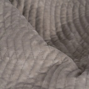 Cuvertură gri matlasată din catifea 180x260 cm – Ixia