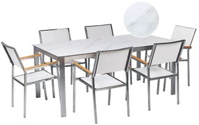 Set mobilier de grădină Cleopatra (Alb s mramorovým efektom). 1078488