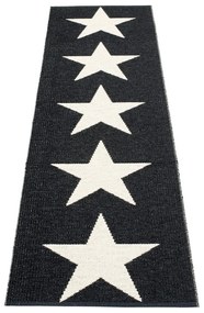 Covor tip traversă pentru interior și exterior alb-negru 70x250 cm Viggo Black – Pappelina