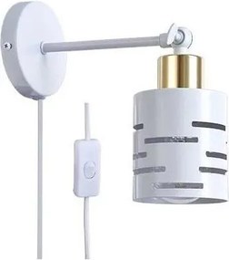 Aplica spot de perete cu întrerupător ELEN 1xE27/35W/230V alb/auriu