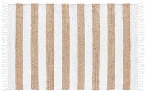 Covor alb-natural 50x80 cm Sagane – douceur d'intérieur