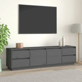 814321 vidaXL Comodă TV, gri, 176x37x47,5 cm, lemn masiv de pin