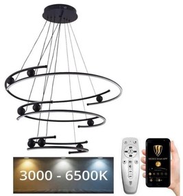 Lustră LED dimabilă pe cablu LED/170W/230V 3000-6500K + telecomandă