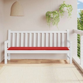 vidaXL Pernă de bancă de grădină, roșu, 200x50x4 cm, textil oxford