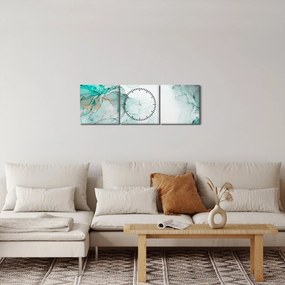 Tablou - Abstract din cerneală 2 (cu ceas) (90x30 cm)