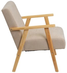 Fotoliu bej cu tapițerie din chenille Vintage – Casa Selección