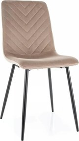 Scaun DAREN, bej inchis - Bluvel 40, stofa catifelata/metal, 45x39x91
