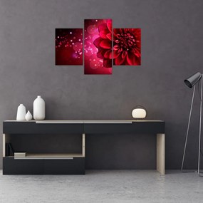 Tablou cu floare roșie (90x60 cm)