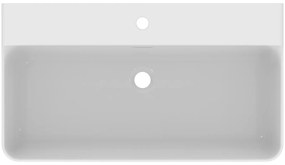 Lavoar suspendat alb 80 cm, dreptunghiular, cu preaplin, Ideal Standard Conca 800x450 mm