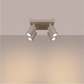 Spot taupe din metal ø 6,5 cm Gleam – Sollux