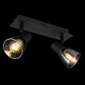 Spot de perete CLAUDE 2xE14/40W/230V negru Globo 54307-2