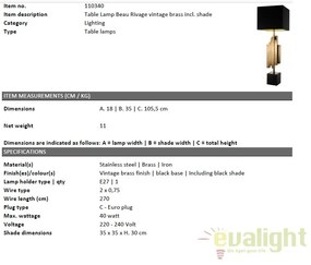 Veioza eleganta design LUX Beau Rivage, alama vintage 110340 HZ