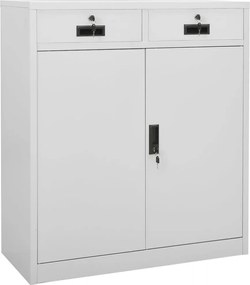 vidaXL Dulap de birou, gri deschis, 90x40x102 cm, oțel